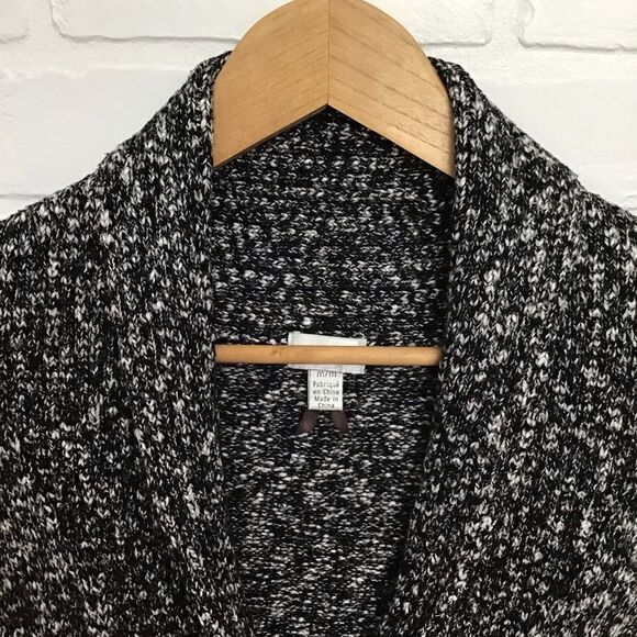 DYNAMITE cotton blend knit sweater short sleeves black white mefium - Picture 2 of 12